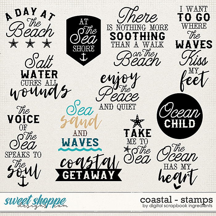 Coastal | Stamps by Digital Scrapbook Ingredients