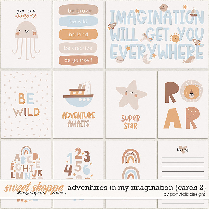 Adventures In My Imagination Pocket Cards 2 by Ponytails