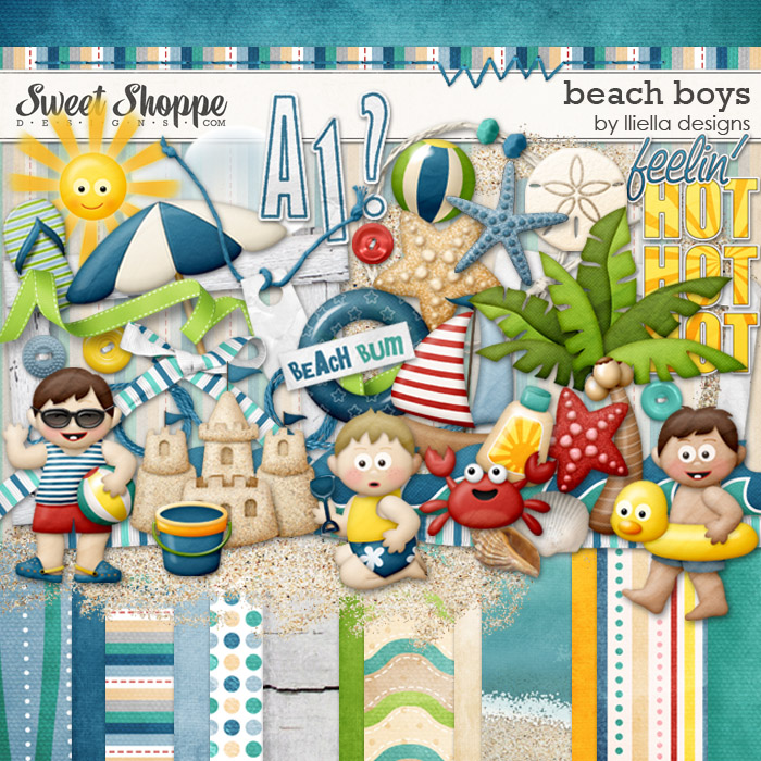 New Beach Scrapbooking Kit and A Coordinating Freebie