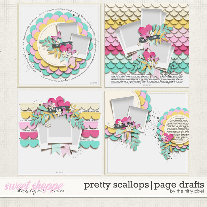 PRETTY SCALLOPS | PAGE DRAFTS by The Nifty Pixel