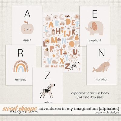Adventures In My Imagination Alphabet Cards by Ponytails