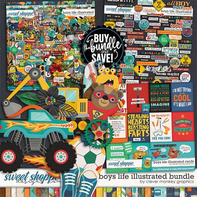 Boys Life Illustrated Bundle by Clever Monkey Graphics