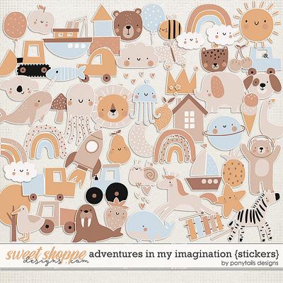 Adventures In My Imagination Stickers by Ponytails