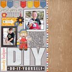 Digital scrapbooking layout by Tracy using Handy Helpers kit by lliella designs