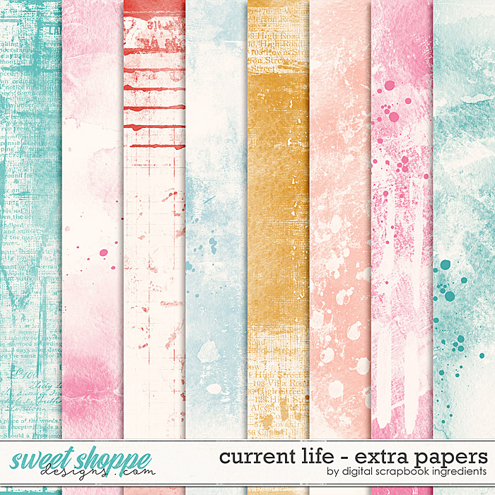 Current Life | Extra Papers by Digital Scrapbook Ingredients