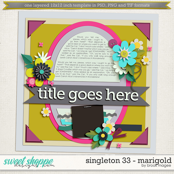 Brook's Templates - Singleton 33 - Marigold by Brook Magee