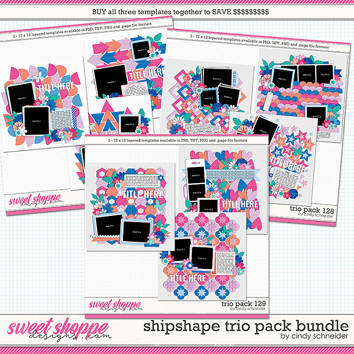 Cindy's Layered Templates - Shipshape Trio Pack Bundle by Cindy Schneider