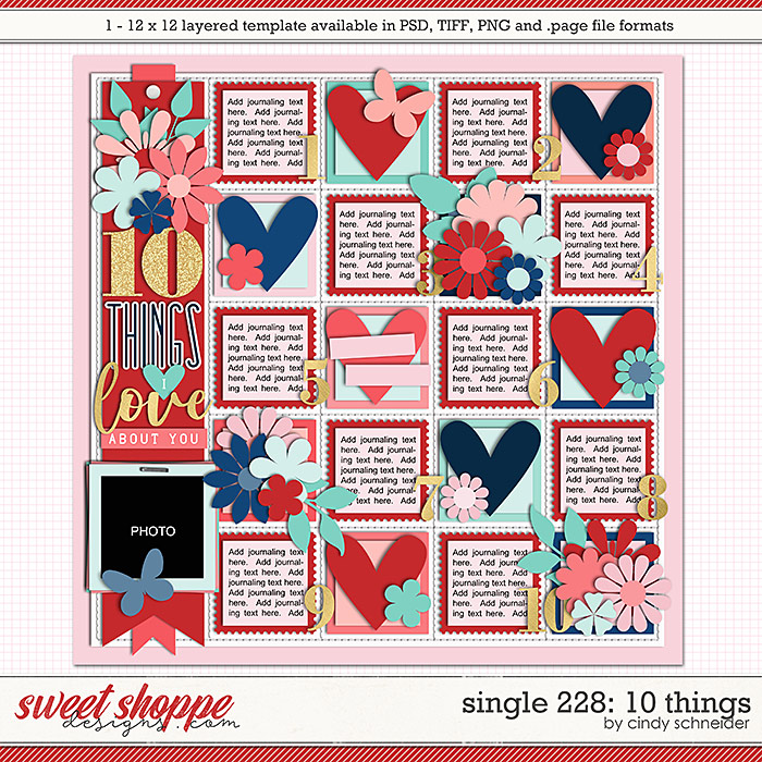 Cindy's Layered Templates - Single 228: 10 Things by Cindy Schneider