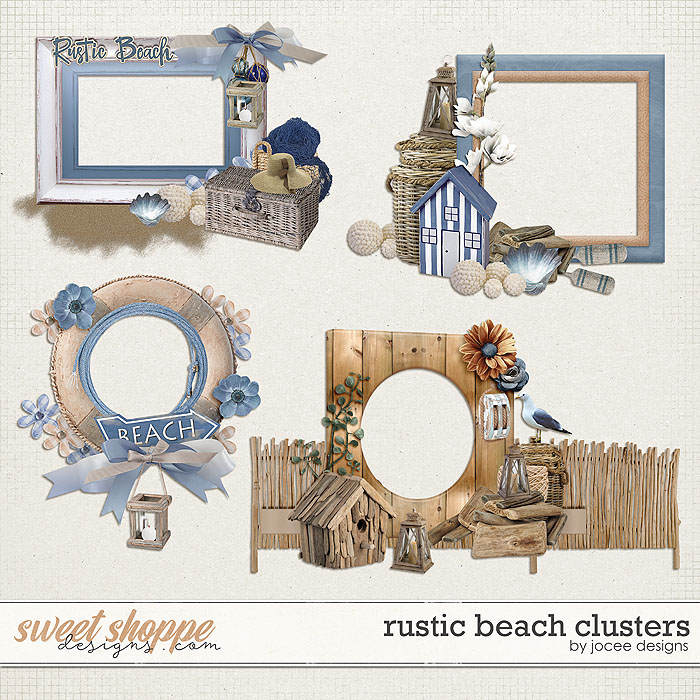 Rustic Beach Clusters by JoCee Designs