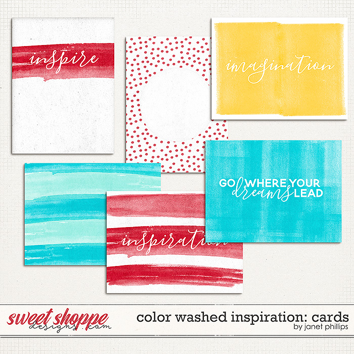 Color Washed Inspiration Journaling Cards by Janet Phillips