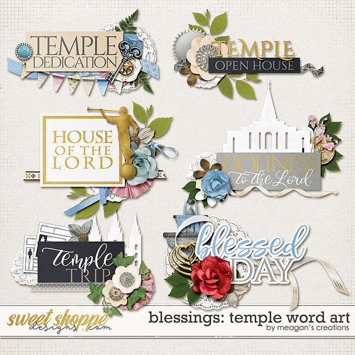 Blessings: Temple Word Art by Meagan's Creations