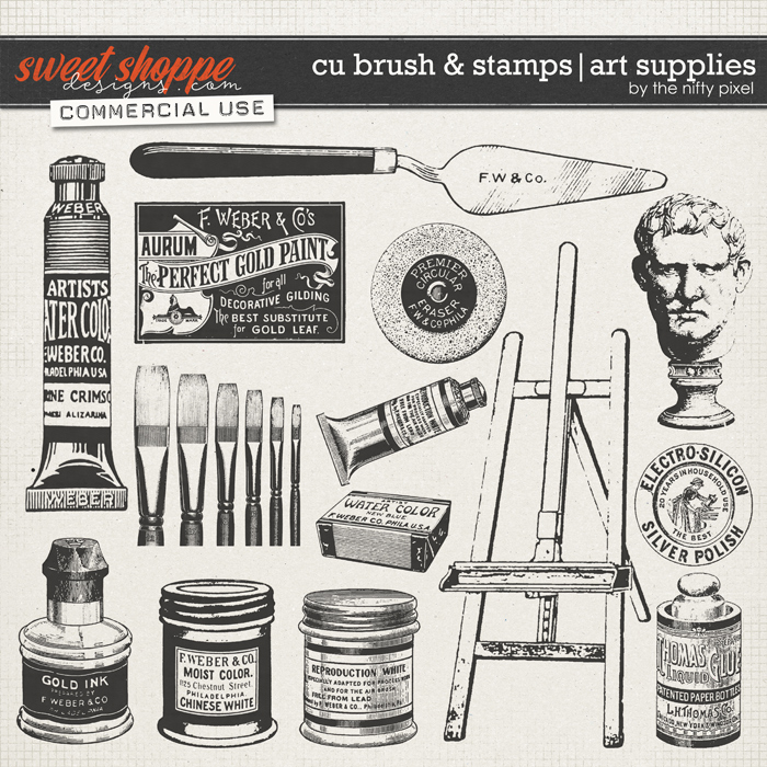 Vintage Square Artists' 12 Pastels Art Supplies Weber