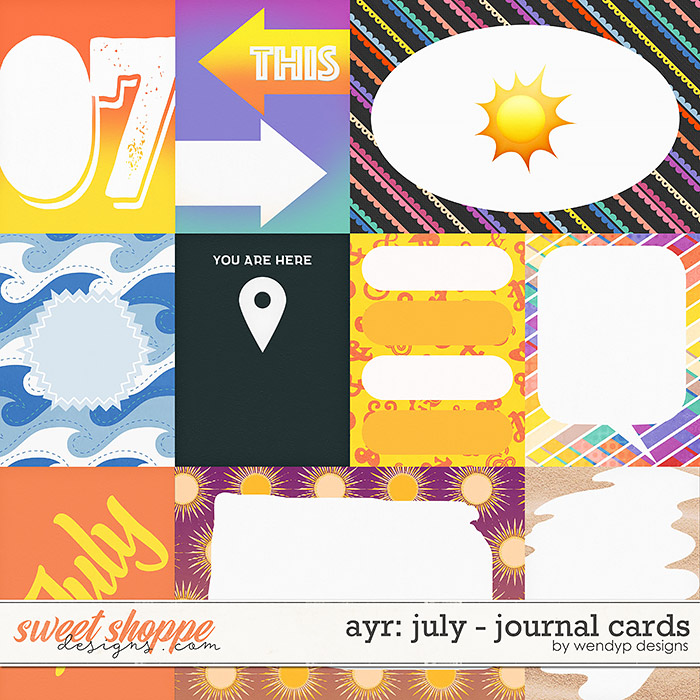 All year round: July - journal cards by WendyP Designs