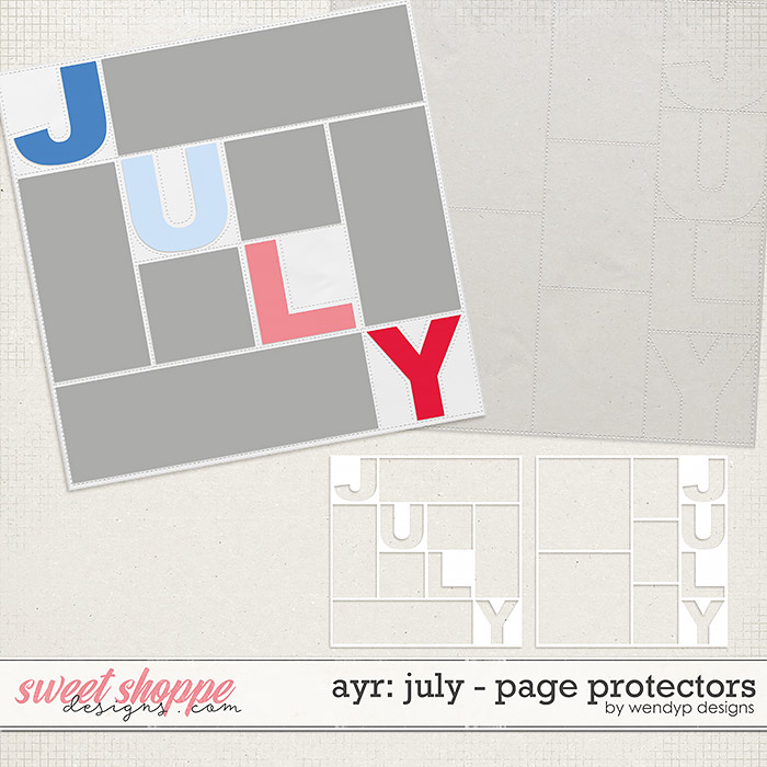 all year round: July - Page protectors by WendyP Designs