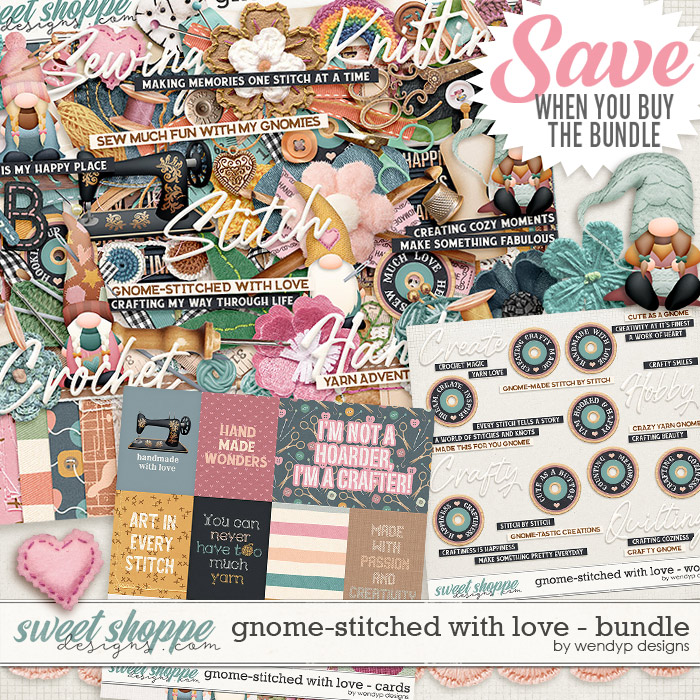 Gnome-stitched with love - Bundle by WendyP Designs