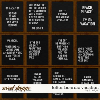 Letter Boards - Vacation by LJS Designs