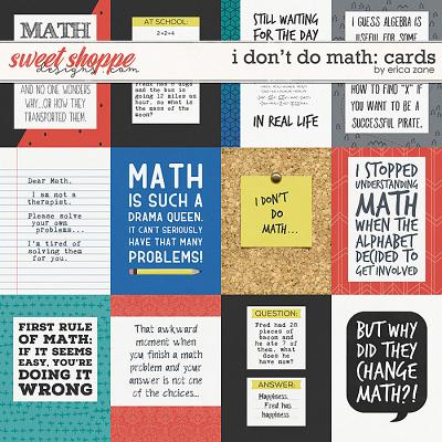 I Don't Do Math Cards by Erica Zane