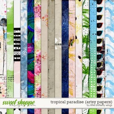 Tropical Paradise (artsy papers) by Little Butterfly Wings