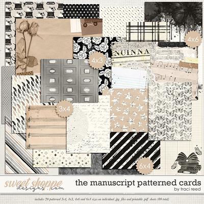 The Manuscript Patterned Cards by Traci Reed