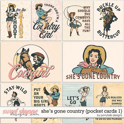 She's Gone Country Pocket Cards 1 by Ponytails