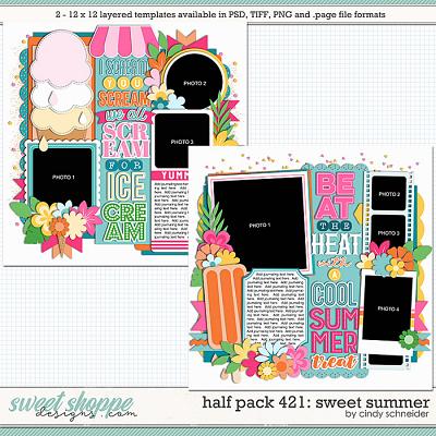 Cindy's Layered Templates - Half Pack 421: Sweet Summer by Cindy Schneider