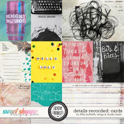 Creative Chronicles: Details Recorded Cards by Little Butterfly Wings & Studio Basic