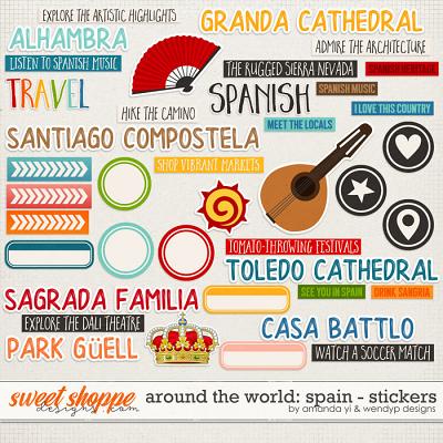 Around the world: Spain - Stickers by Amanda Yi & WendyP Designs