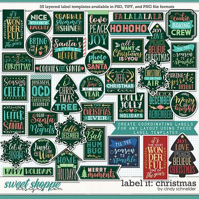 Cindy's Layered Templates - Label It: Christmas by Cindy Schneider