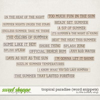 Tropical Paradise (word snippets) by Little Butterfly Wings